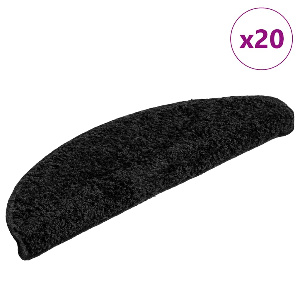 Stufenmatten 15 Stk. 56x17x3 cm Grau Halbrund