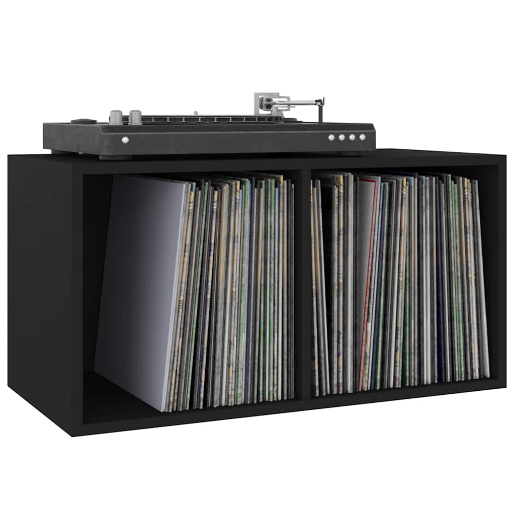 Schallplatten-Aufbewahrungsbox Weiß 71x34x36 cm Holzwerkstoff