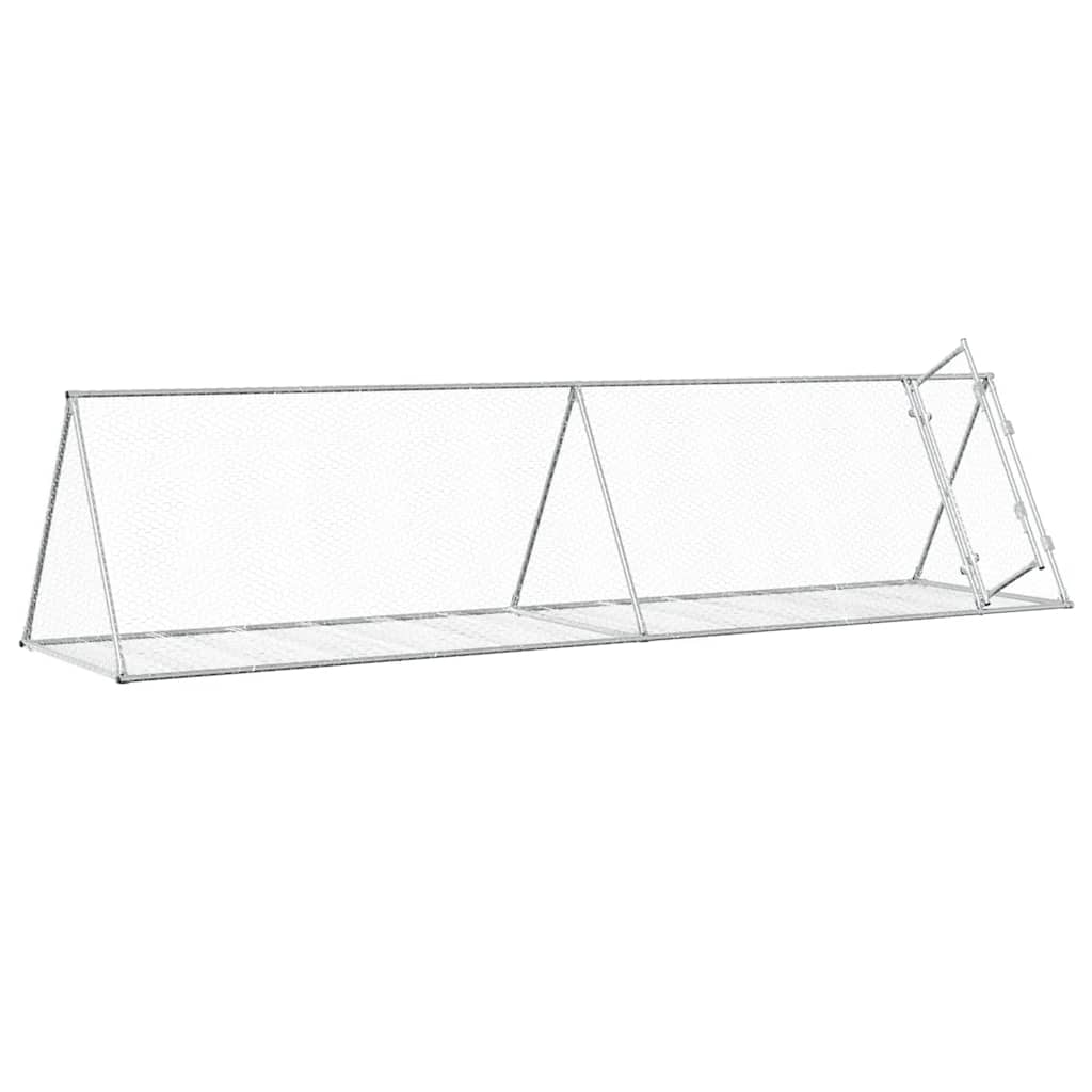 Hasenstall Silbern 200x105x91 cm Verzinkter Stahl