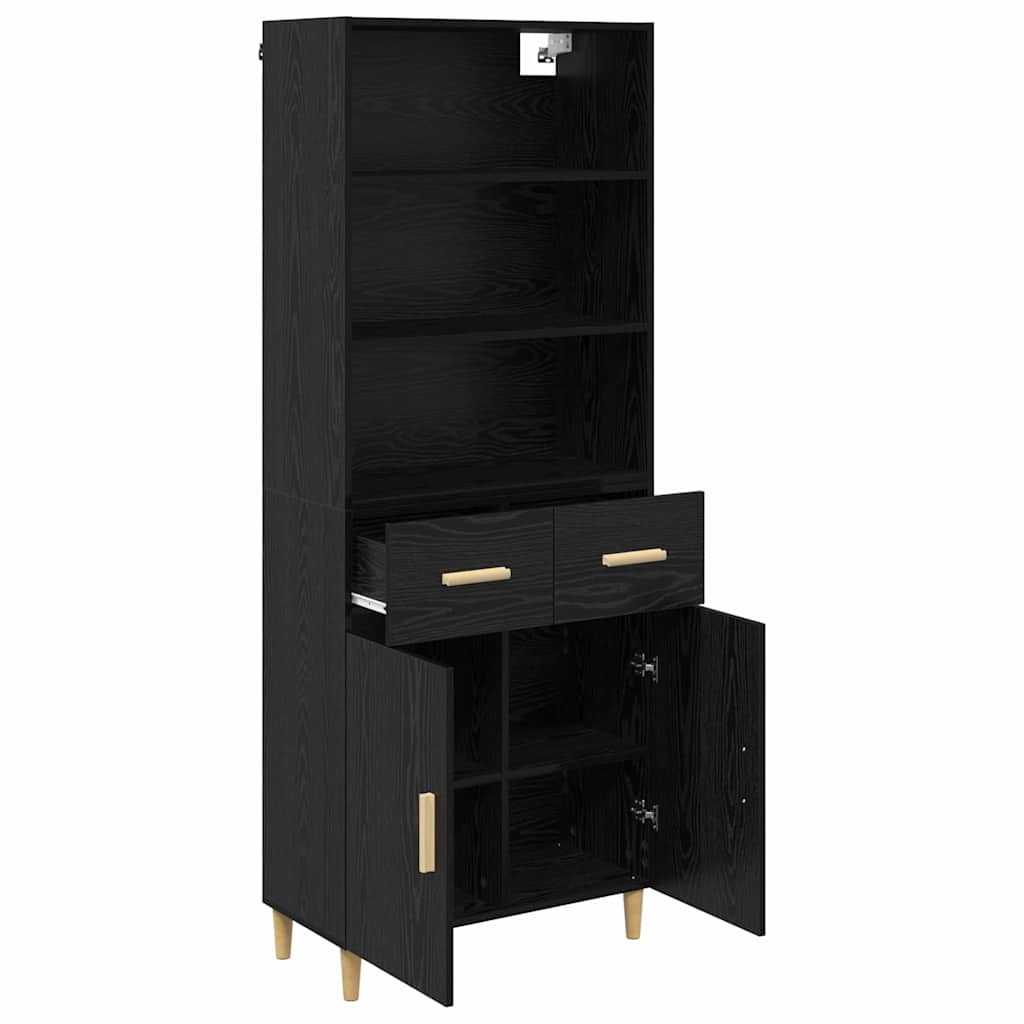 Highboard Altholz 69,5 x 32,5 x 180 cm Holzwerkstoff
