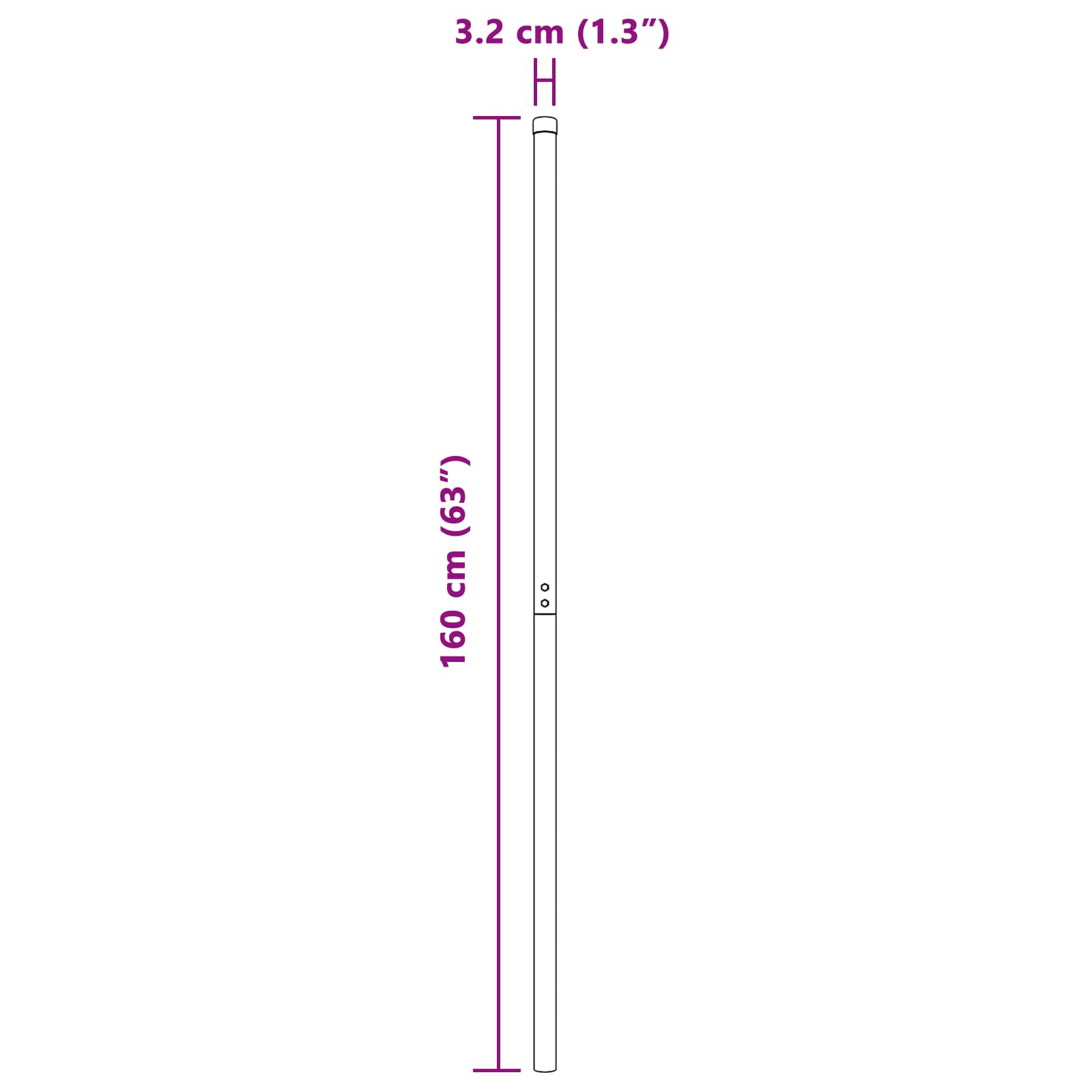 Zaunpfosten 2 pcs Grün 50 cm Pulverbeschichteter Stahl