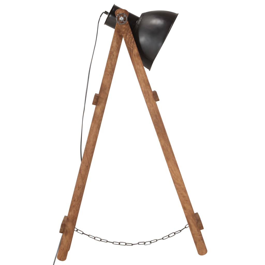 Stehlampe Silbern E27 Mango Massivholz