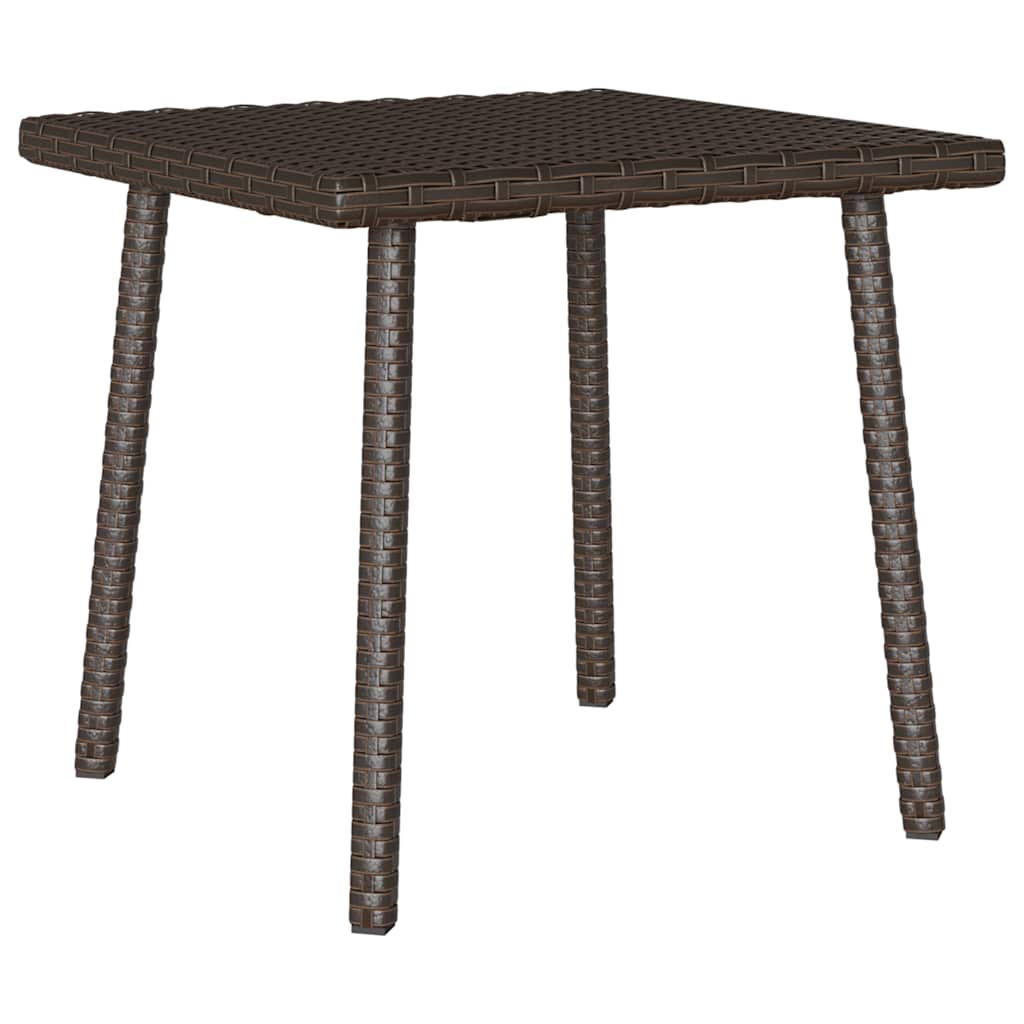Garten-Couchtisch Rechteckig Schwarz 40x40x37 cm Poly Rattan