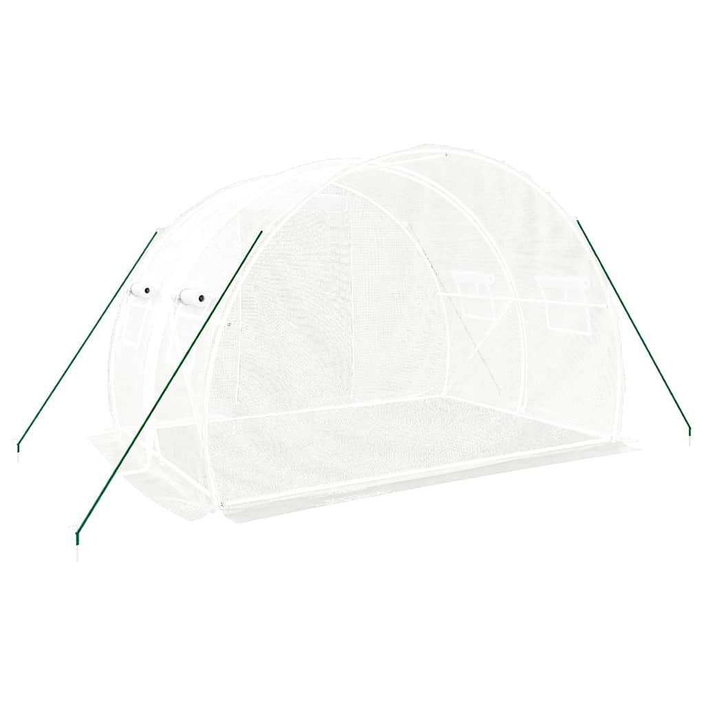 Gewächshaus mit Stahlrahmen Grün 48 m² 16x3x2 m