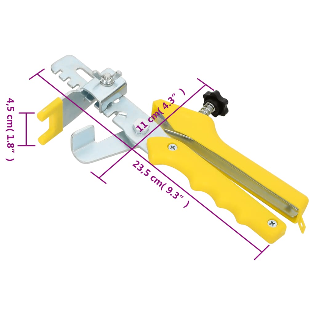 Fliesen-Nivelliersystem 250 Keile 500 Clips 1 mm