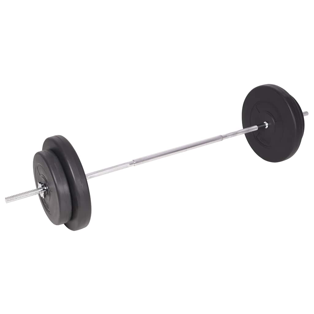 Hantelbank mit Ablage, Langhantel und Kurzhantel Set 60,5 kg