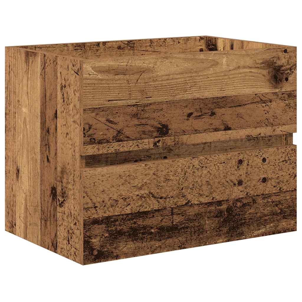 2-tlg. Badmöbel-Set Weiß Holzwerkstoff