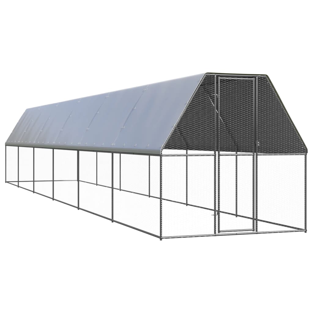 Outdoor-Hühnerkäfig 2x4x2 m Verzinkter Stahl