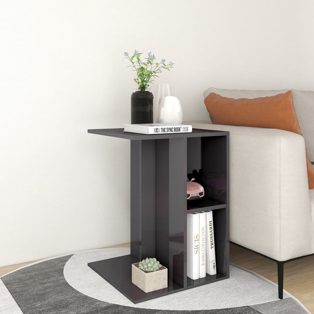 Beistelltisch Grau 60x40x45 cm Holzwerkstoff