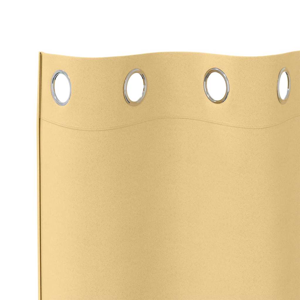 Verdunkelungs-Vorhänge mit Ringen 2 pcs Beige 140 x 140 cm