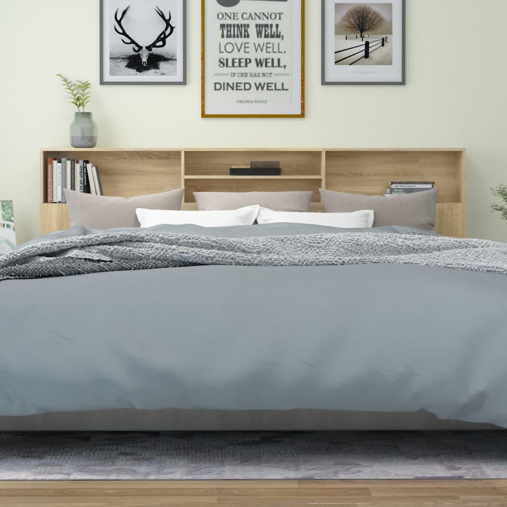 Bett-Kopfteil mit Ablagen Weiß 100x19x103,5 cm