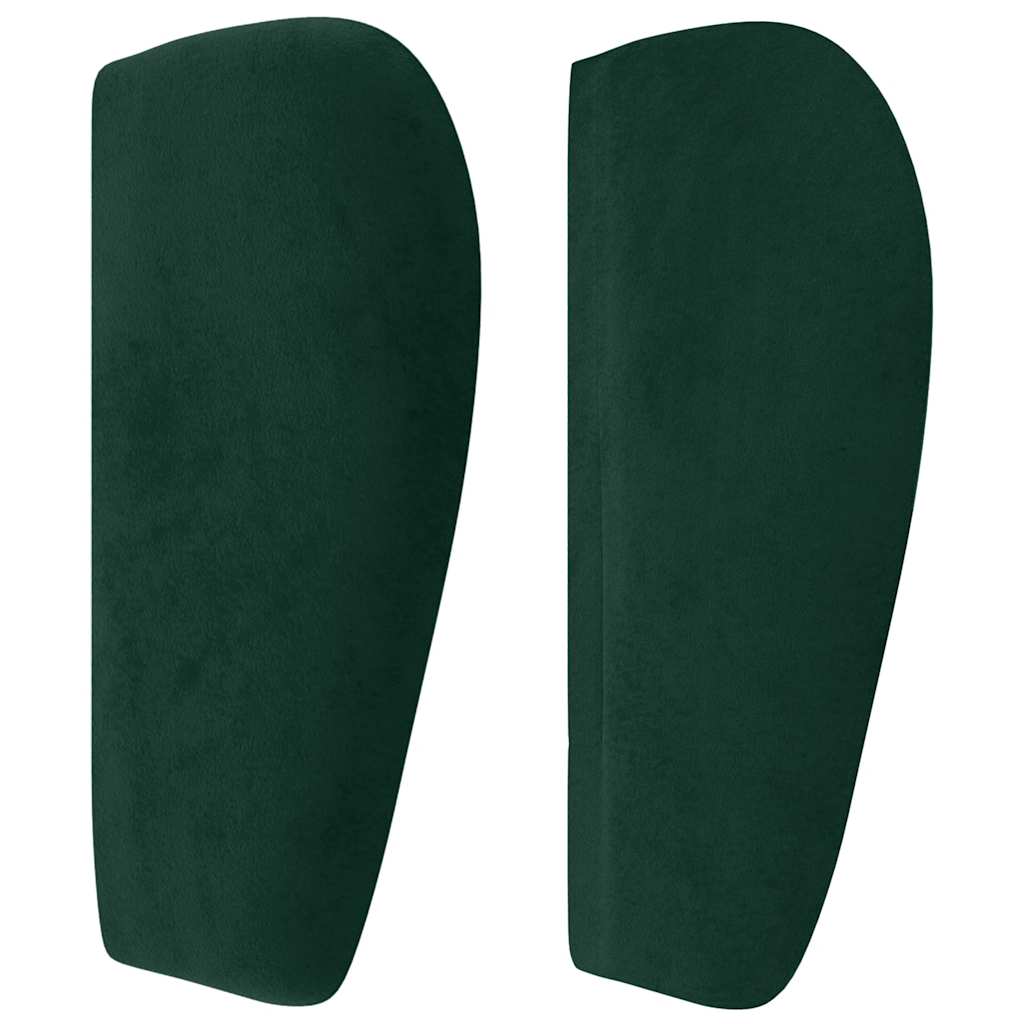 Kopfteil mit Ohren Dunkelblau 203x23x118/128 cm Samt