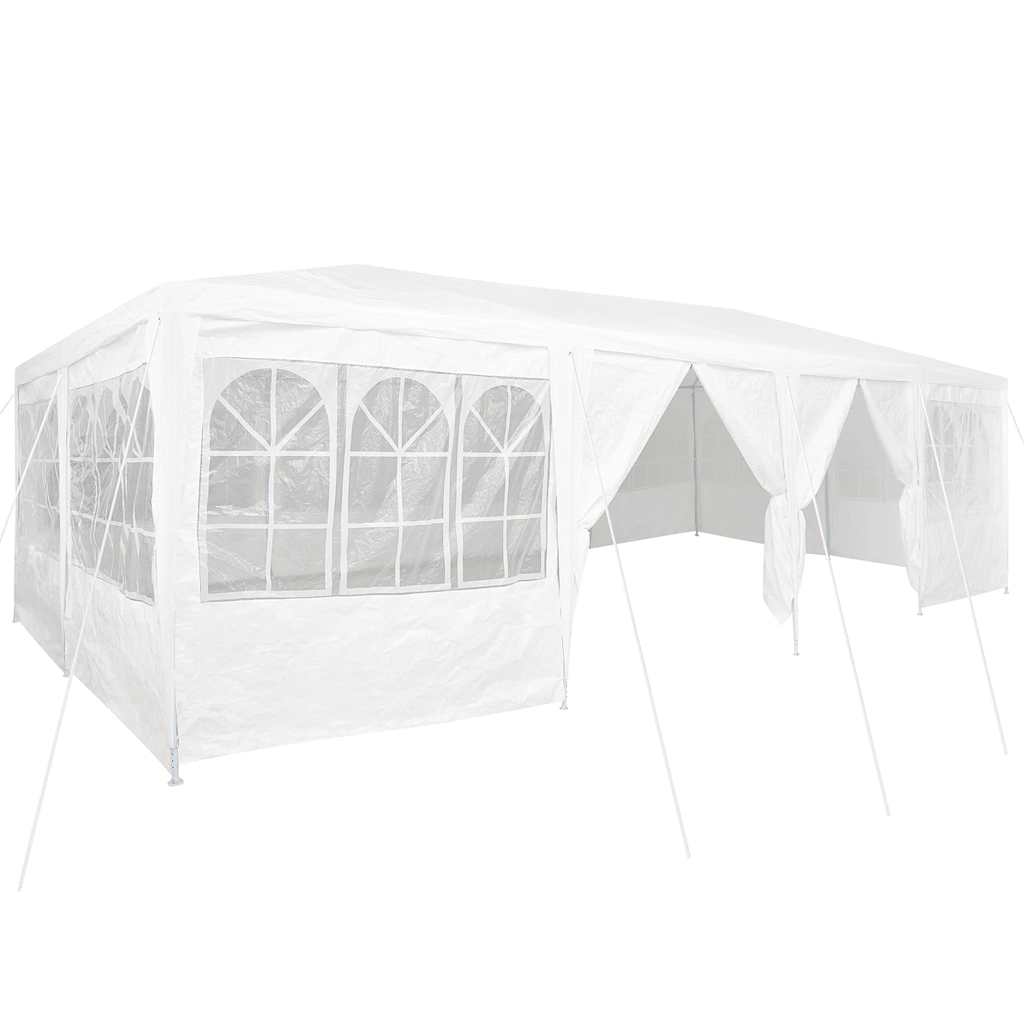 Party-Zelt Weiß 400 x 400 x 266 cm Polyethylen