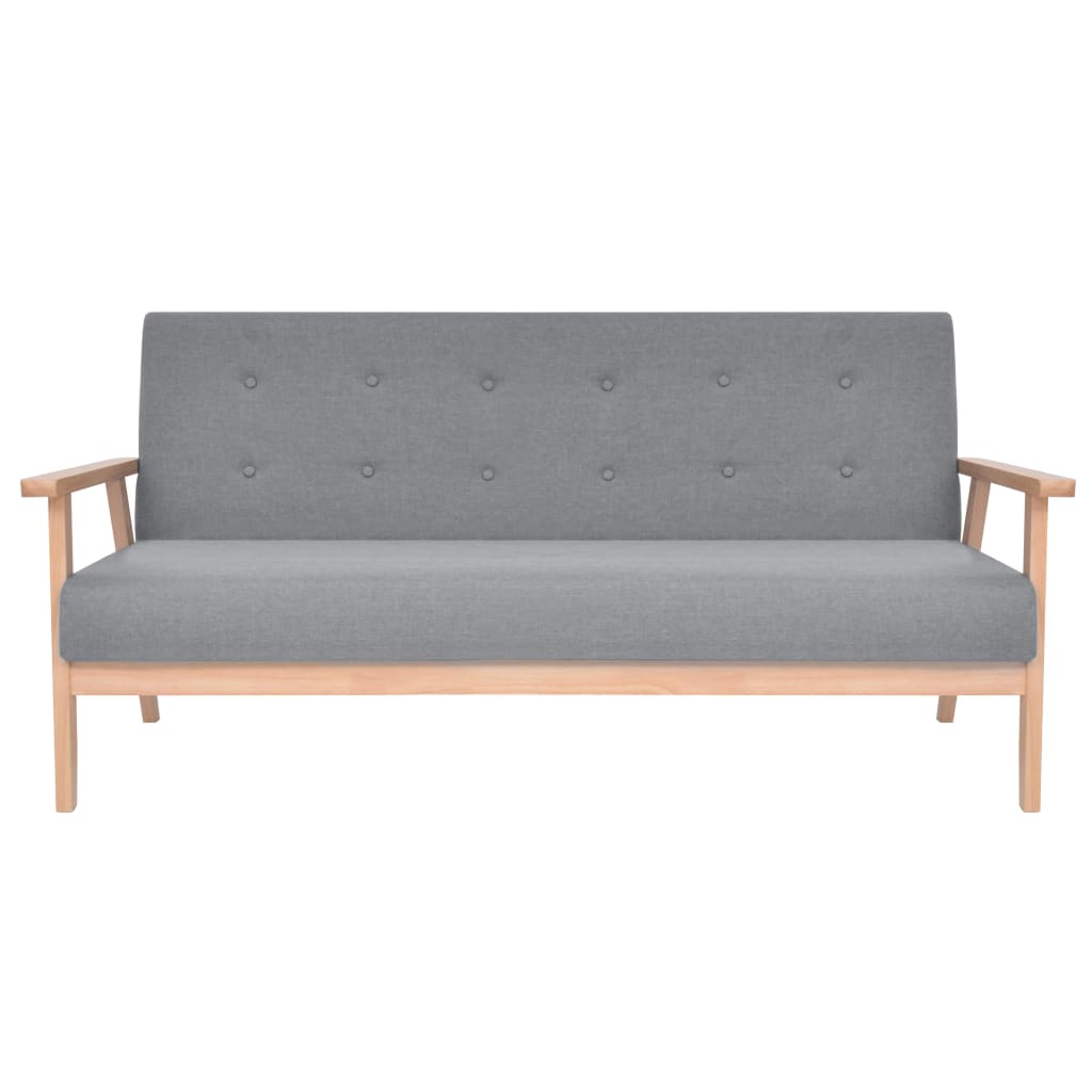 2-Sitzer-Sofa Stoff Hellgrau