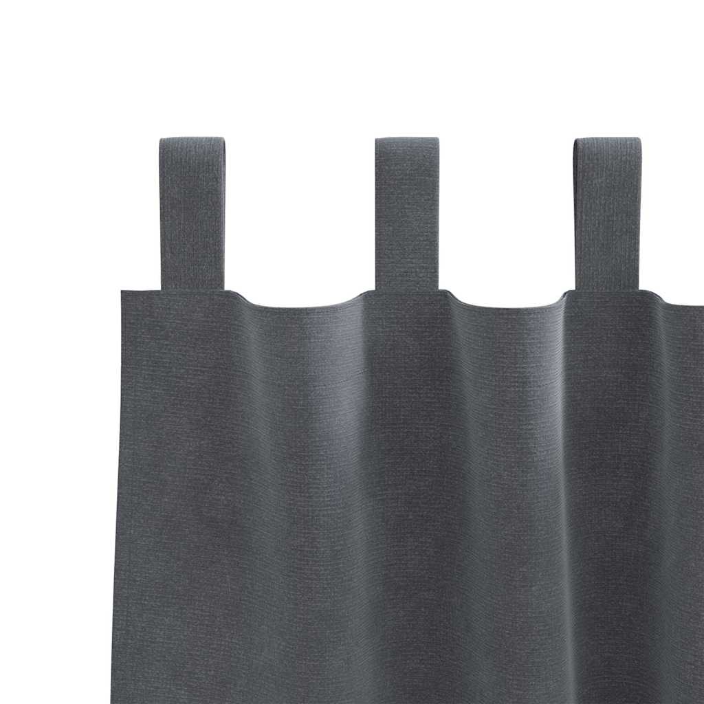 Verdunkelungsvorhänge 2 pcs Schwarz 140 x 140 cm Samt
