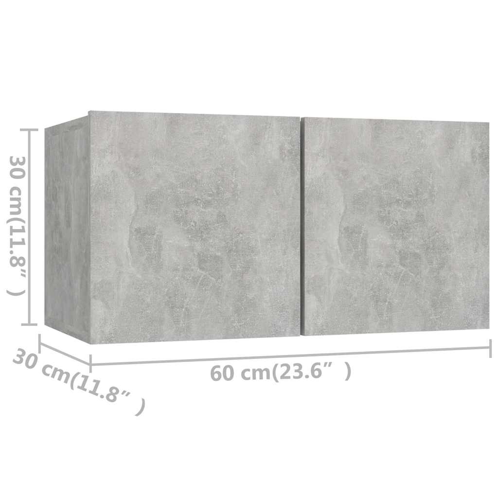 4-tlg. TV-Schrank-Set Weiß Holzwerkstoff