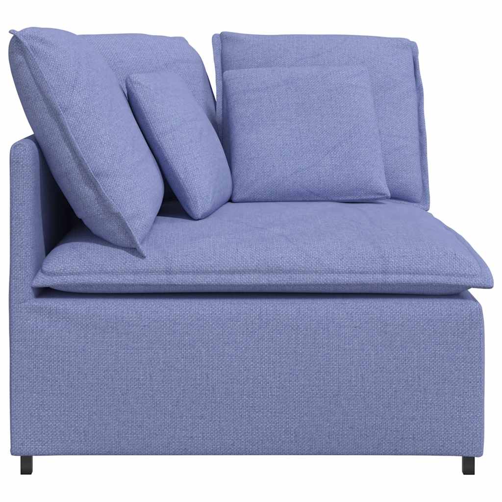 Modulares Sofa Endmodul mit Armlehne Kissen Hellgrau 100 cm