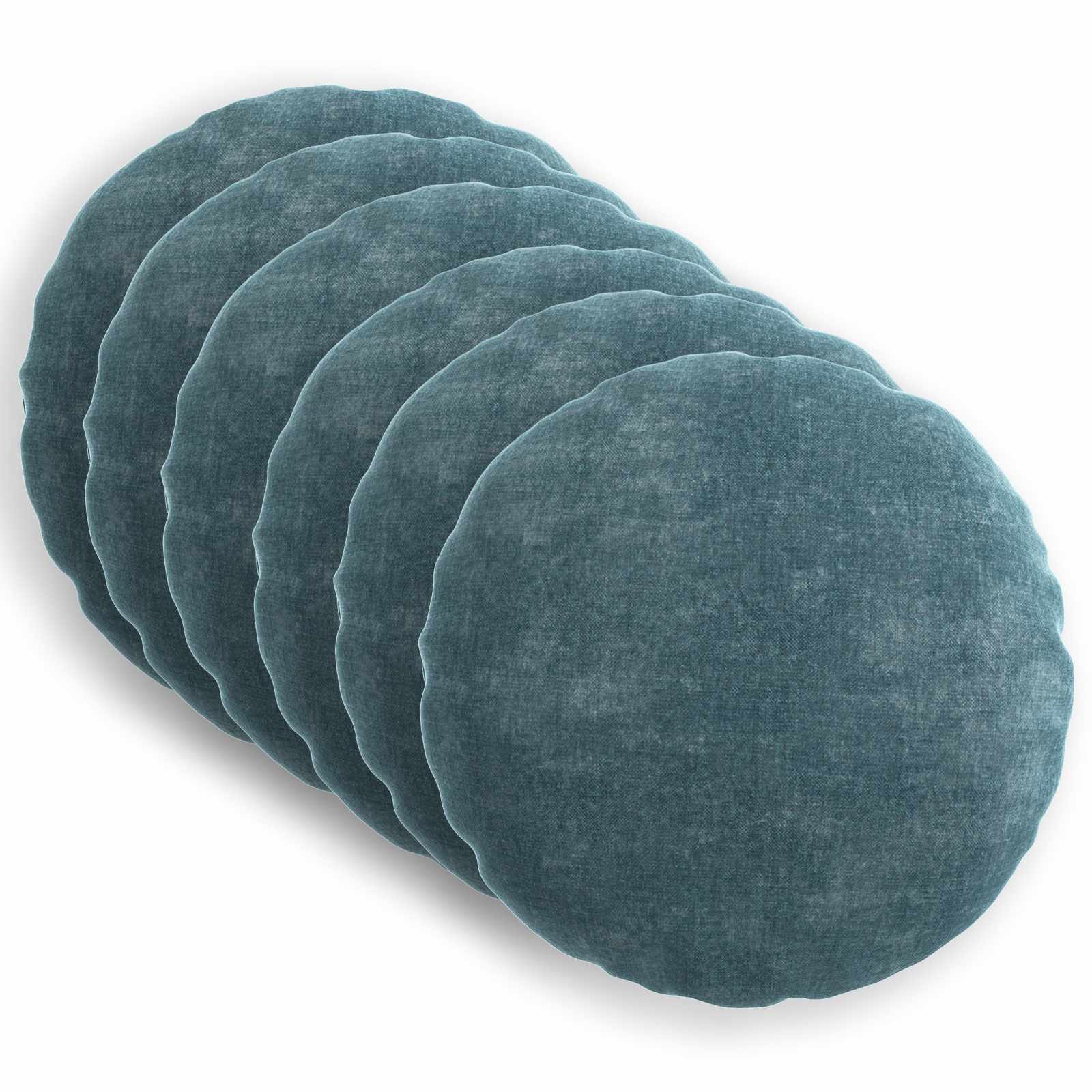 Kissenbezug 6 Stk. HEERLEN Dunkelgrau 30 x 30 cm Chenille-Stoff
