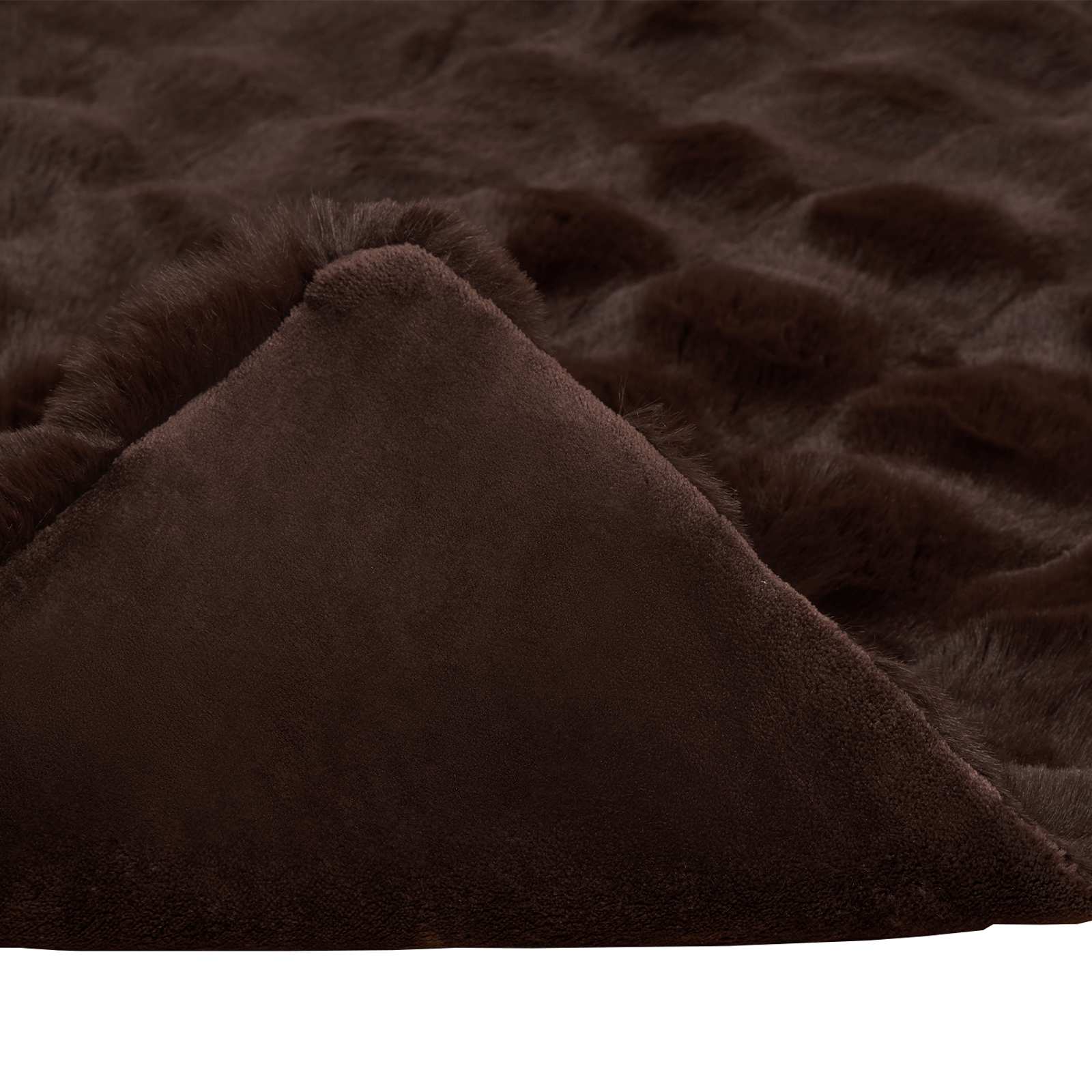 Rutschfeste Decke aus Kunstkaninchenfell Olite Beige Polyester