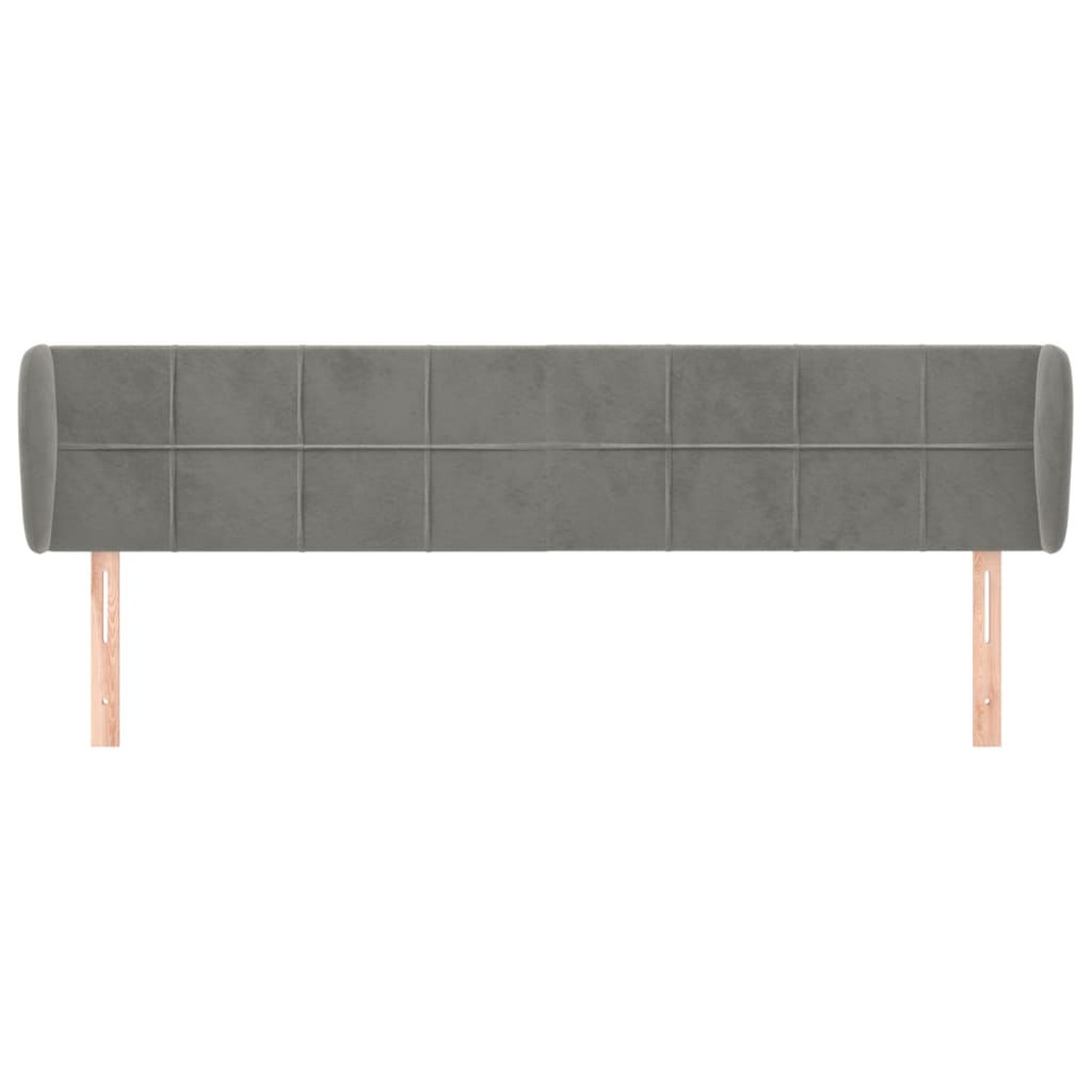 Kopfteil mit Ohren Dunkelblau 93x23x78/88 cm Samt
