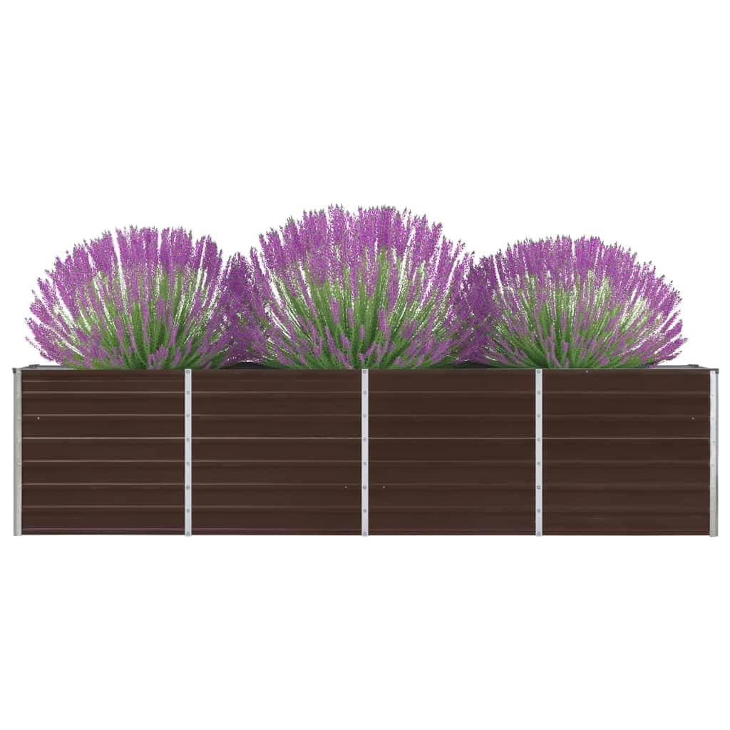 Hochbeet Braun 160 x 80 x 77 cm Verzinkter Stahl