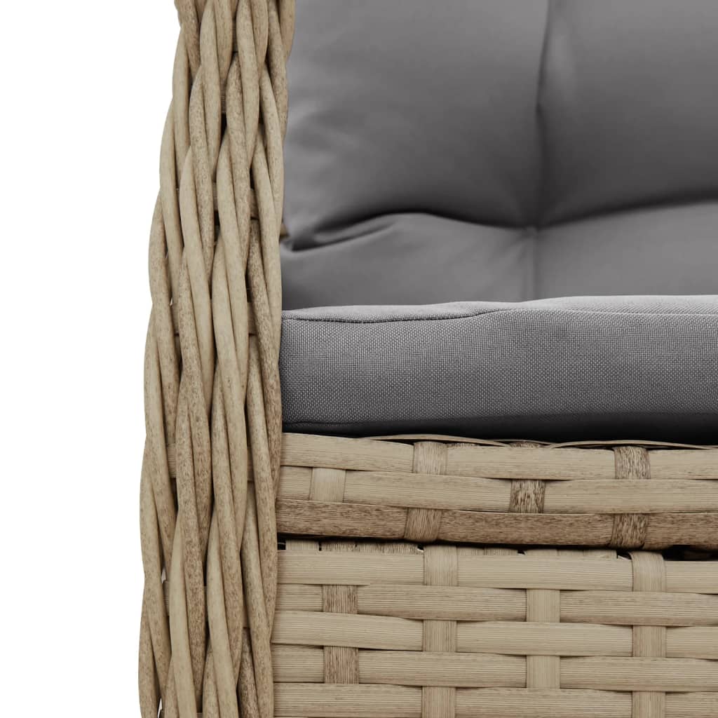 Gartensessel 2 Stk. Verstellbar Schwarz Poly Rattan