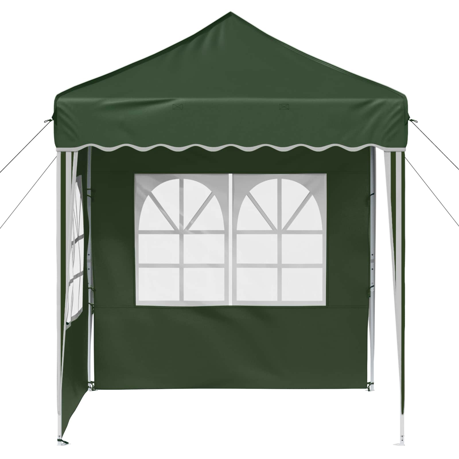 Pop-up Partyzelt 195 x 195 x 245 cm Creme Oxford-Stoff