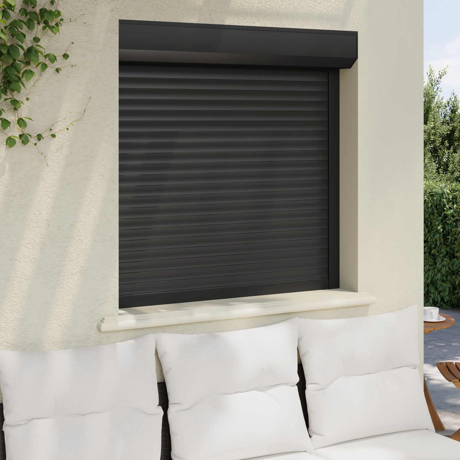 Rollladen Weiß 70 x 100 cm Aluminium und Polyurethan