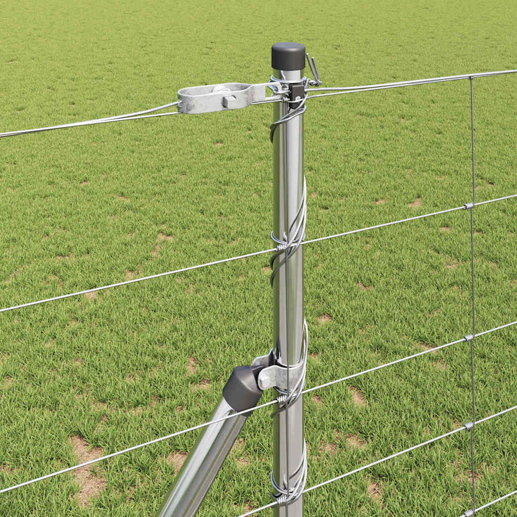 Ground Fix Geschweißter Drahtzaun 25 x 0,8 m Silber Netz
