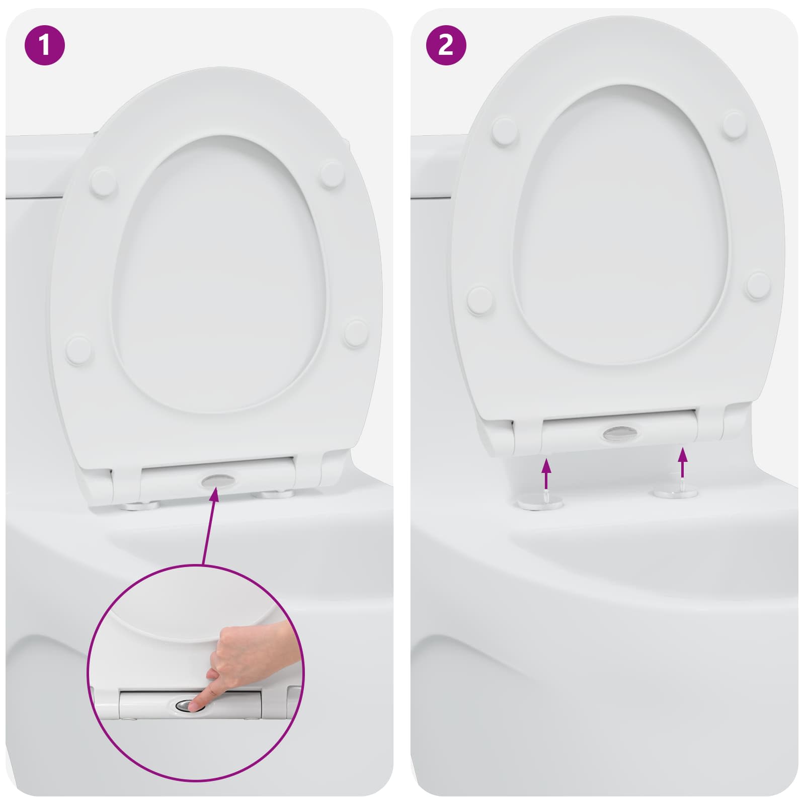 Toilettensitz Anthrazit 45,5 x 37,5 x 3,8 cm Duroplast