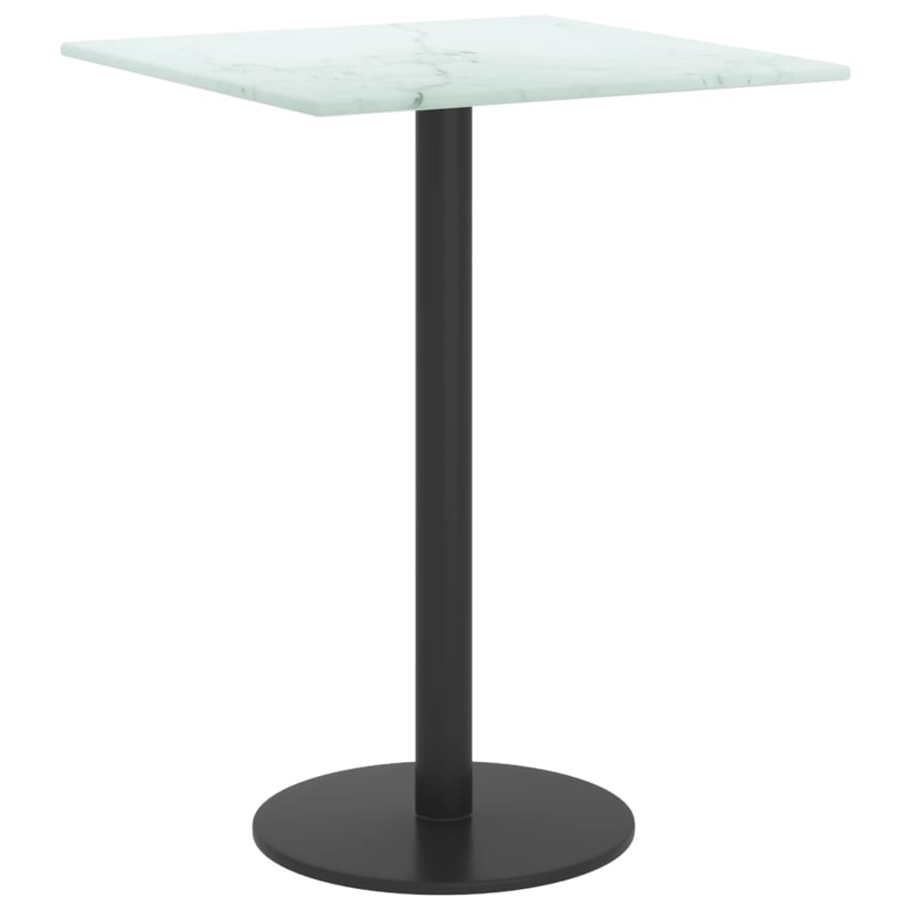 Tischplatte aus gehärtetem Glas quadratisch 700x700 mm