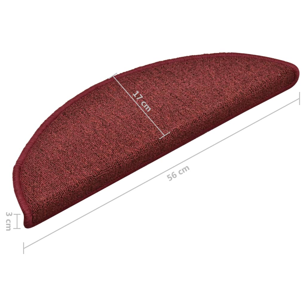 Stufenmatten 15 Stk. 56x17x3 cm Anthrazit Halbrund