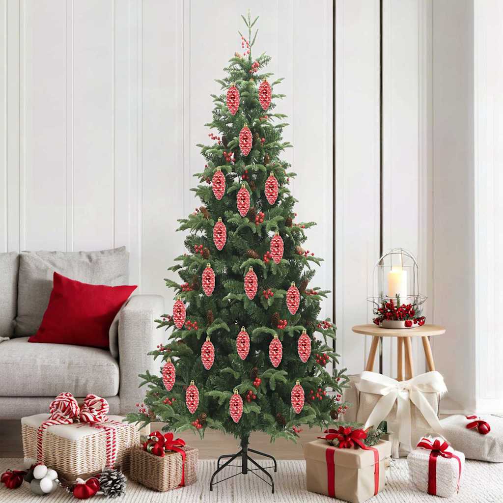 Weihnachts-Tannenzapfen Ball 40 pcs Silber Kunststoff