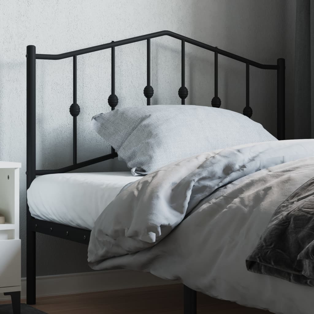 Ersatz-Kopfteil Metall Schwarz 90 cm