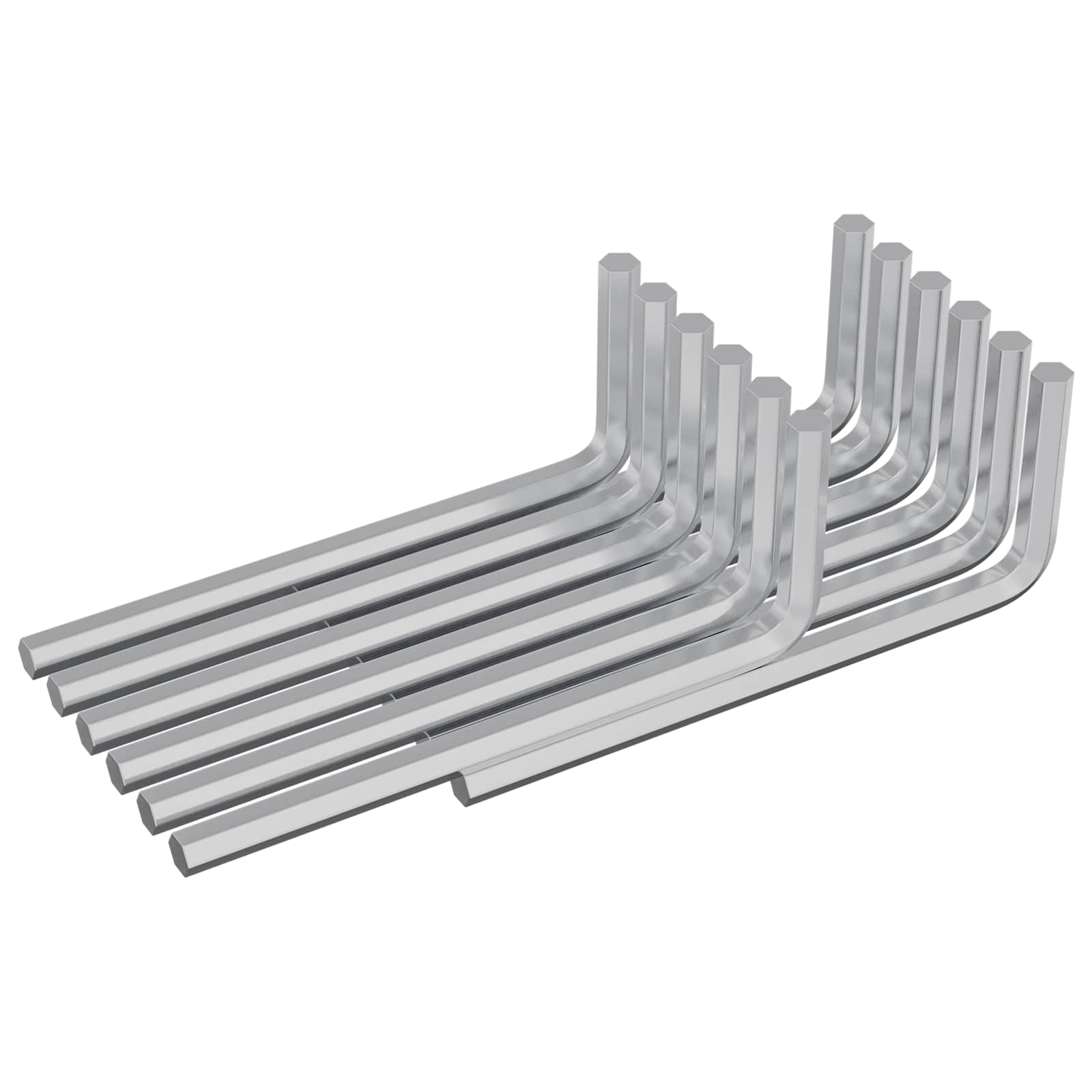 Inbusschlüssel 2 pcs Silber 20 x 52 mm Stahl