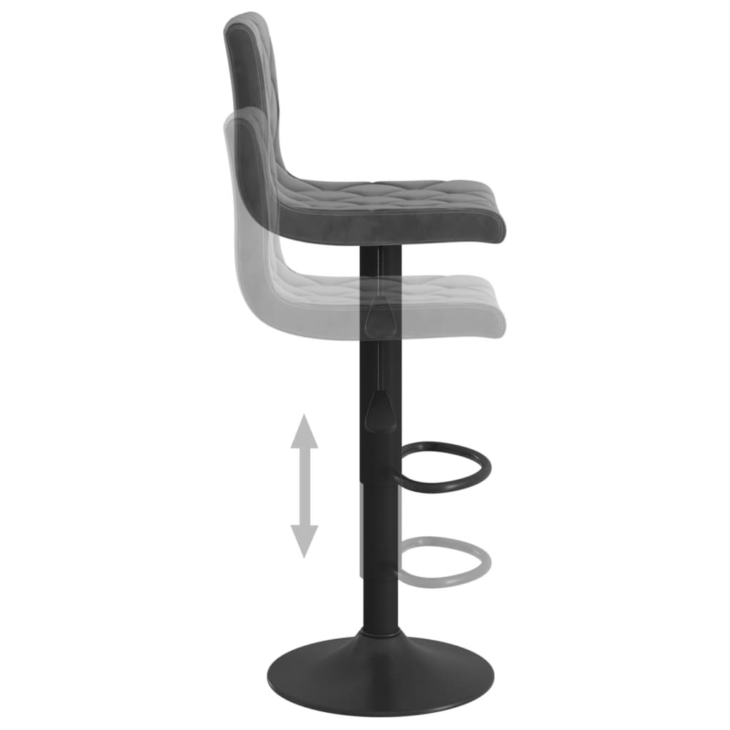 Barhocker 2 Stk. Creme Samt
