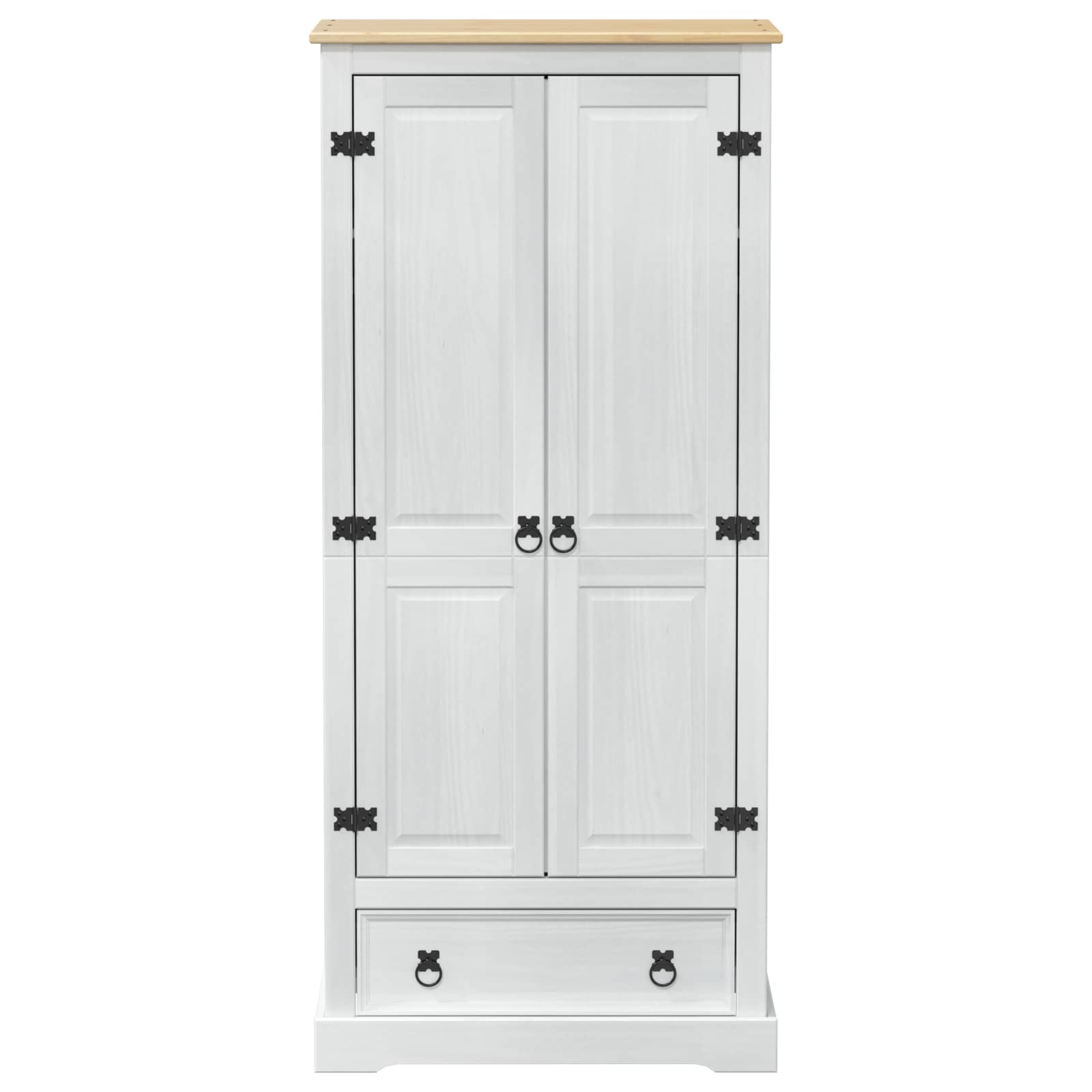 Kleiderschrank Corona 76x50x170 cm Massivholz Kiefer