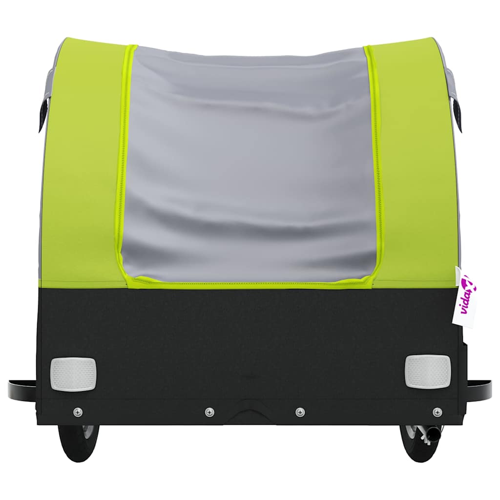 Fahrradanhänger Schwarz und Orange 30 kg Eisen