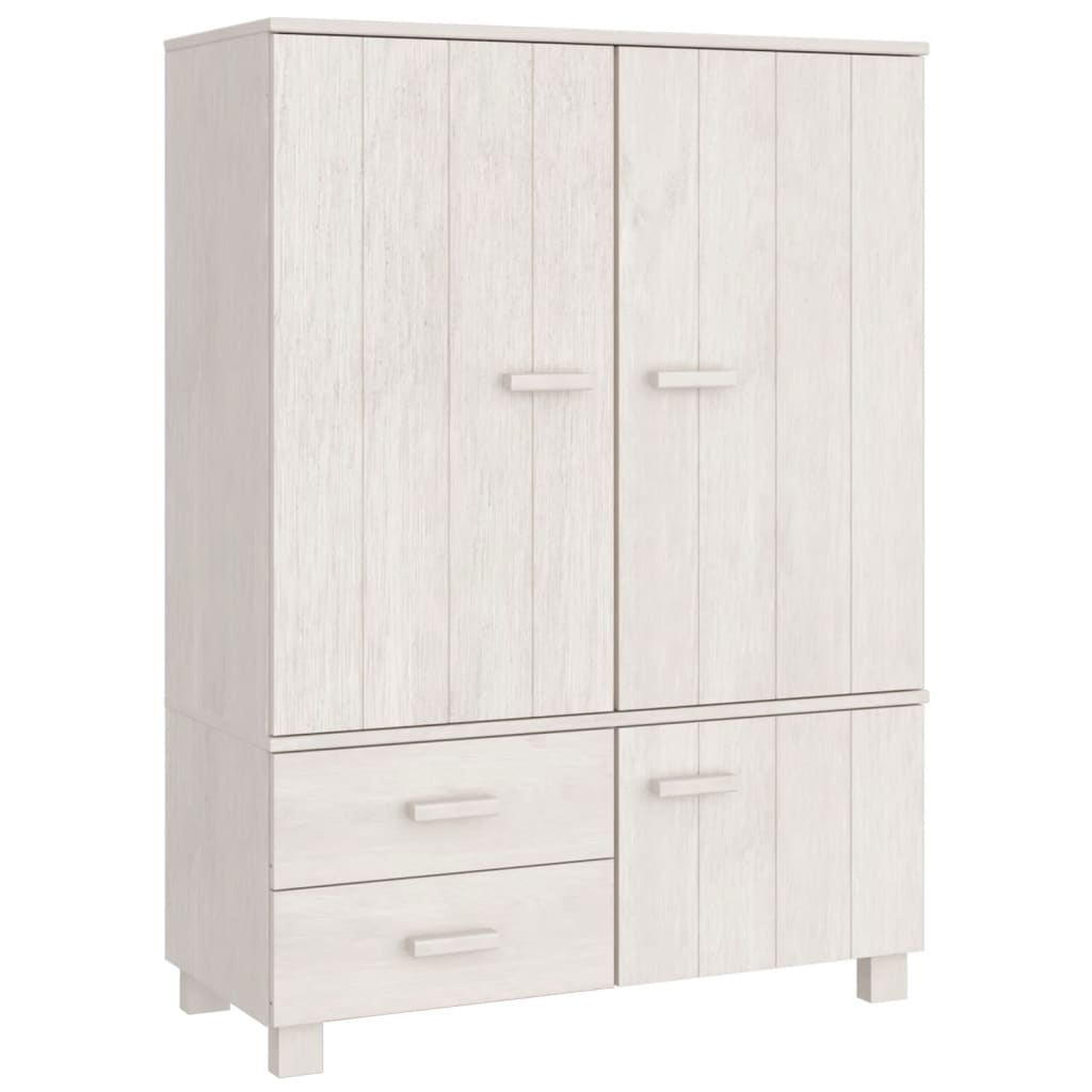 Kleiderschrank HAMAR Honigbraun 99x45x137 cm Massivholz Kiefer
