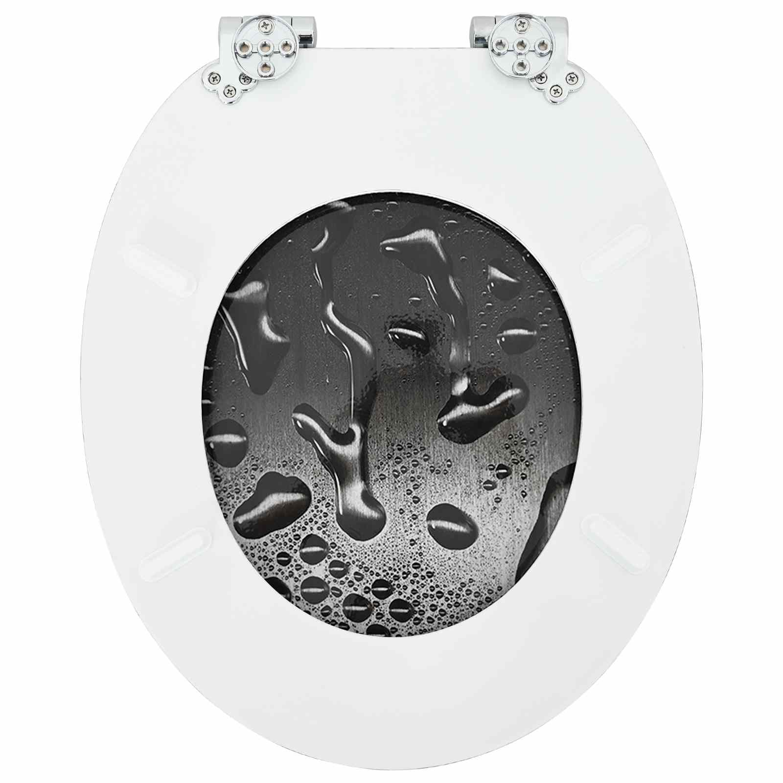 Toilettensitz MDF Deckel Schlichtes Design Weiß