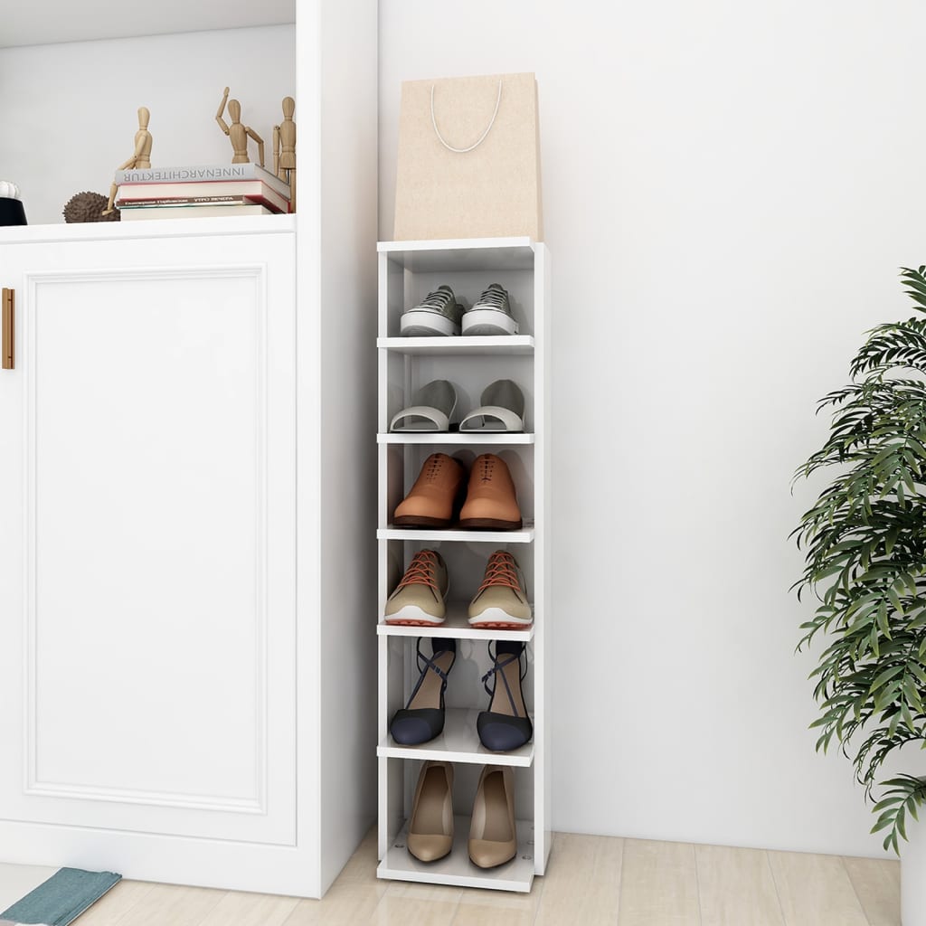 Schuhschrank Weiß 27,5x27x102 cm Holzwerkstoff