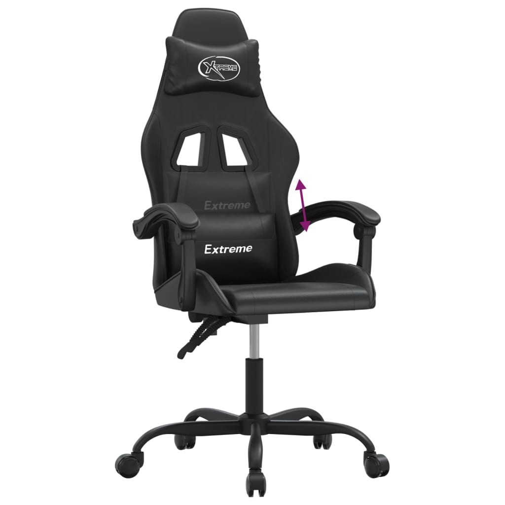 Gaming-Stuhl Schwarz und Golden Kunstleder