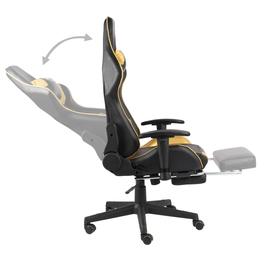Gaming-Stuhl Drehbar Blau PVC