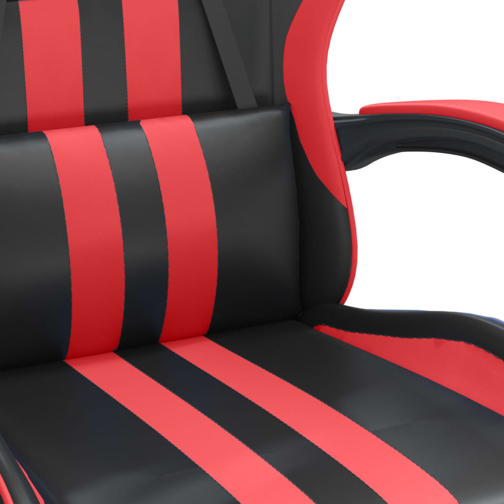 Gaming-Stuhl Drehbar Schwarz und Blau Kunstleder