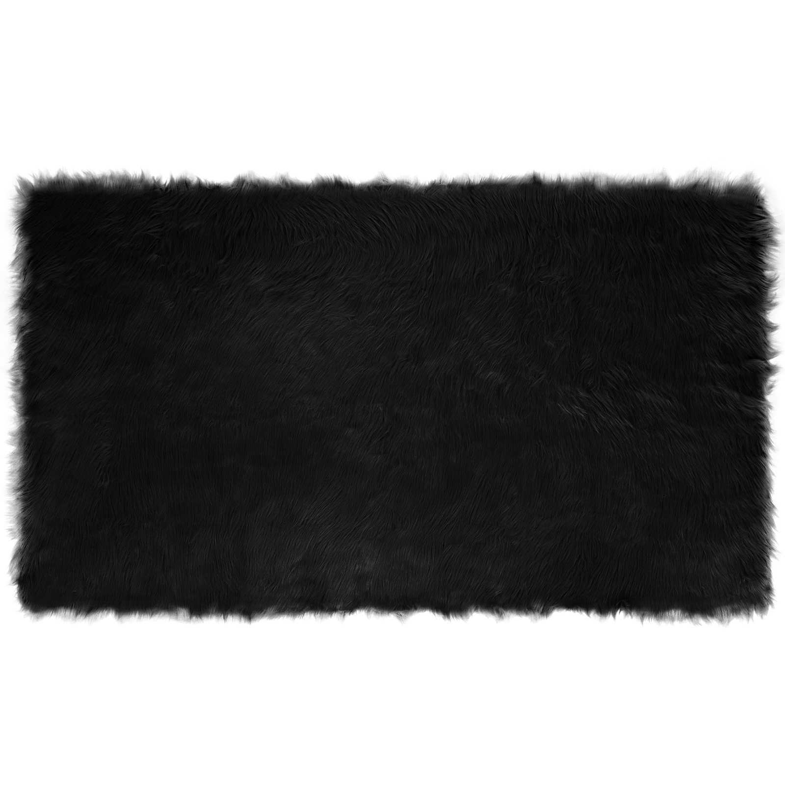 Teppich aus Kunstschaffell TAFALLA Weiß 60 x 110 cm Polyester