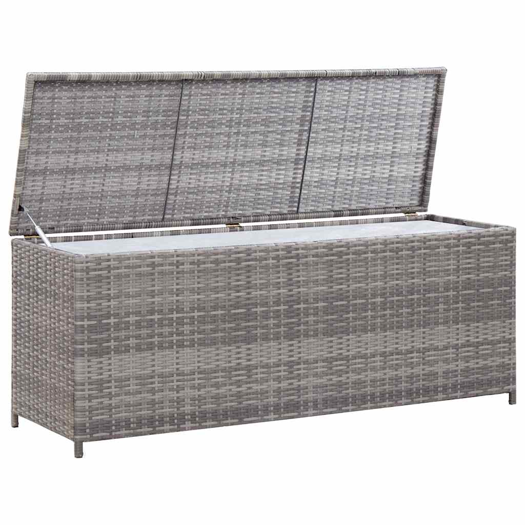 Garden-Auflagenbox Schwarz 150x50x60 cm Poly Rattan