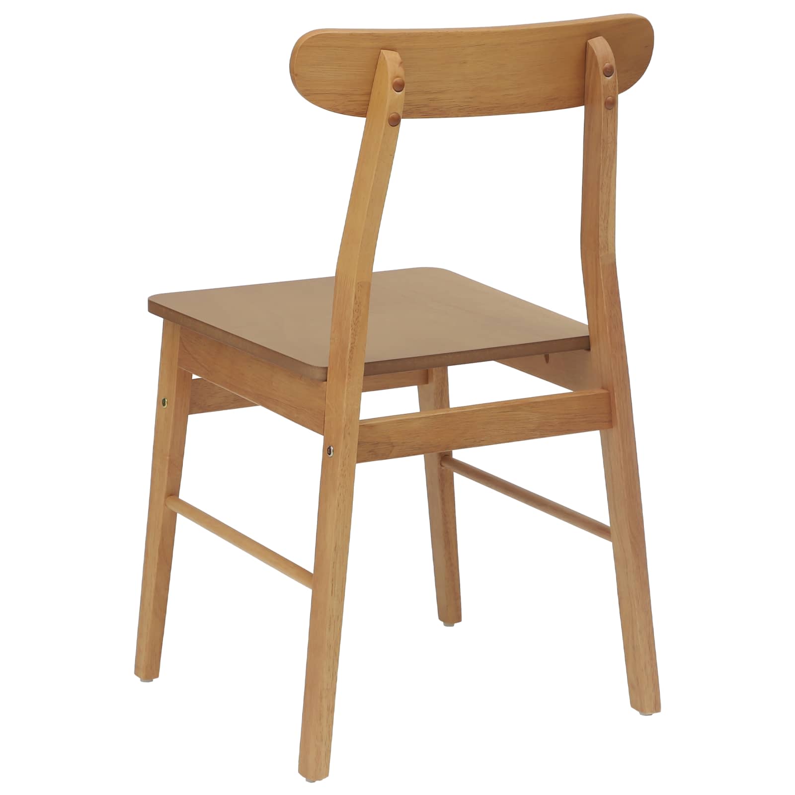 Esszimmerstuhl 2 pcs Dunkelbraun, Hell Massives Gummiholz