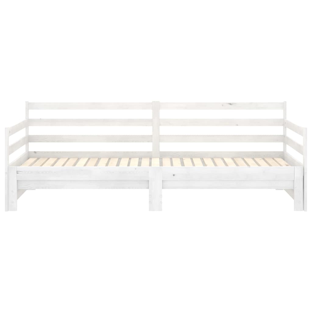 Ausziehbares Tagesbett Grau Massivholz Kiefer 2x(90x200) cm