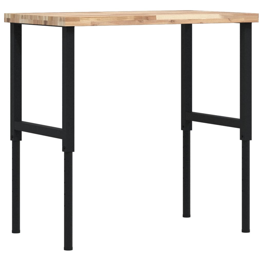 Werkbank 80x60x(73-99,5) cm Massivholz Akazie Rechteckig