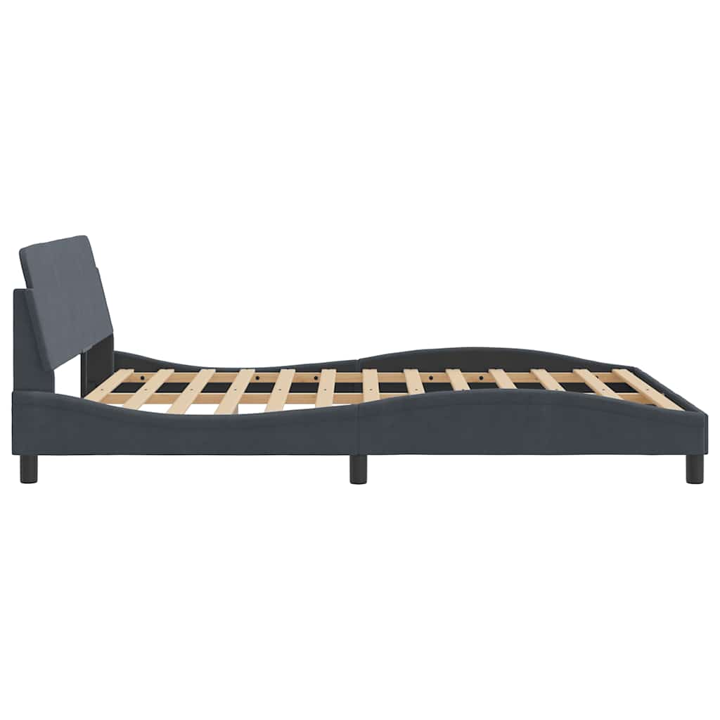 Bettgestell "Dover" Hellgrau 80x200 cm Samt